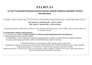 Felhívás a tanköteles gyermekek iskolai beíratására 2025_2026. tanévre_page-0001